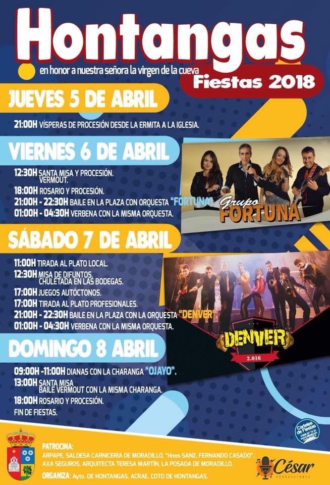 Fiestas patronales en honor a Nuestra Señora de la Cueva 2018 Hontangas